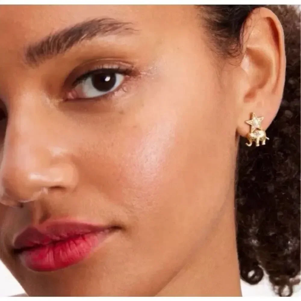 Kate Spade NEW elephant Winter carnival earrings